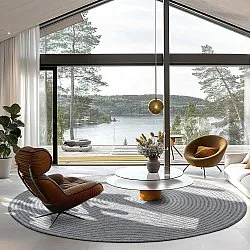 Tapete redondo - Ferragudo (cinza)