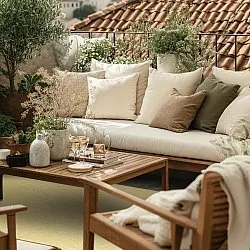 Tapete para interior e exterior - Thurman (amarelo)