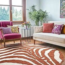 Tapete redondo - Indoor/Outdoor Winona (laranja)