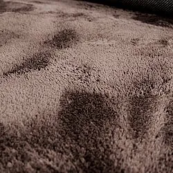 Tapete Redondo Ondulado - Aranga Super Soft Fur (marrom escuro)