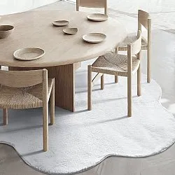 Tapete Redondo Ondulado - Aranga Super Soft Fur (branco)