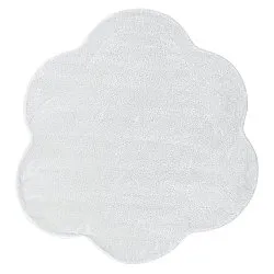 Tapete Redondo Ondulado - Aranga Super Soft Fur (branco)