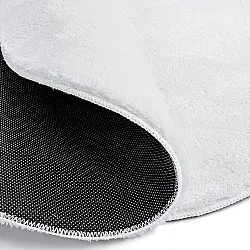 Tapete Redondo Ondulado - Aranga Super Soft Fur (branco)