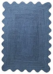 Tapete de juta ondulado - San Francisco (azul)