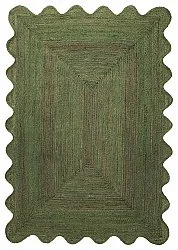 Tapete de juta ondulado - San Francisco (verde militar)