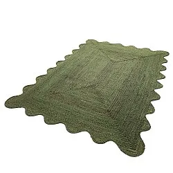 Tapete de juta ondulado - San Francisco (verde militar)