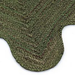 Tapete de juta ondulado - San Francisco (verde militar)