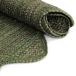 Tapete de juta ondulado - San Francisco (verde militar)