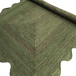 Tapete de juta ondulado - San Francisco (verde militar)
