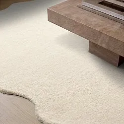 Tapete de lã ondulado - Diu Hand Tufted Wool Premium (creme)