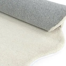 Tapete de lã ondulado - Diu Hand Tufted Wool Premium (branco)