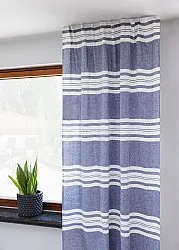Cortinas - Cortina de linho Vera (azul/branco)