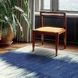 Tapete Wilton - Cara (branco/azul escuro)