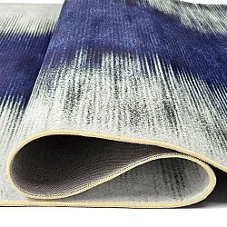 Tapete Wilton - Cara (branco/azul escuro)