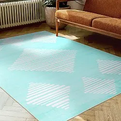 Tapete Wilton - Carmen (azul claro/branco)