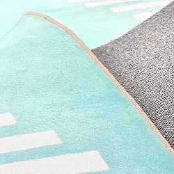 Tapete Wilton - Carmen (azul claro/branco)