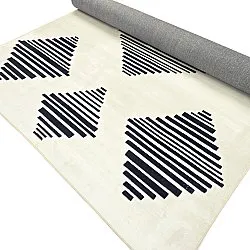 Tapete Wilton - Carmen (creme/preto)