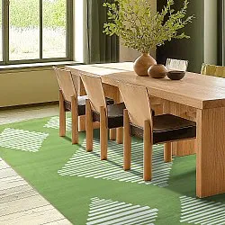 Tapete Wilton - Carmen (verde/branco)