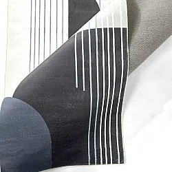 Tapete Wilton - Delft (branco/cinza/preto)