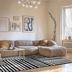 Tapete Wilton - Joma (preto/branco)