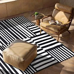 Tapete Wilton - Joma (preto/branco)