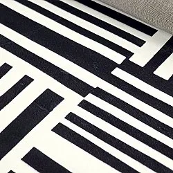 Tapete Wilton - Joma (preto/branco)