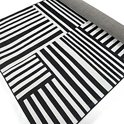 Tapete Wilton - Joma (preto/branco)