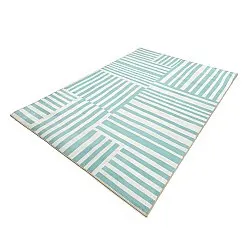 Tapete Wilton - Joma (turquesa/branco)