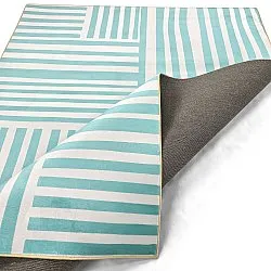 Tapete Wilton - Joma (turquesa/branco)