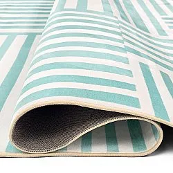 Tapete Wilton - Joma (turquesa/branco)