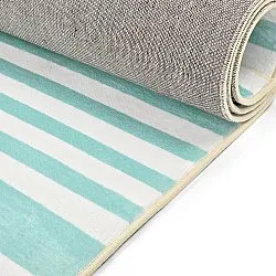 Tapete Wilton - Joma (turquesa/branco)