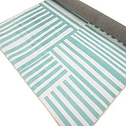 Tapete Wilton - Joma (turquesa/branco)