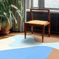 Tapete Wilton - Leiden (azul/marrom)