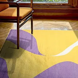 Tapete Wilton - Leiden (amarelo/roxo)