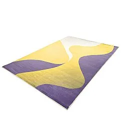 Tapete Wilton - Leiden (amarelo/roxo)