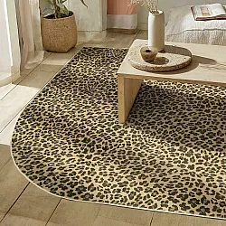 Tapete Wilton semiovalLeopard (marrom)