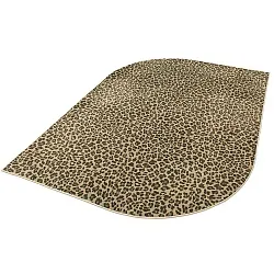 Tapete Wilton semiovalLeopard (marrom)