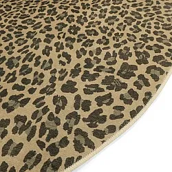 Tapete Wilton semiovalLeopard (marrom)
