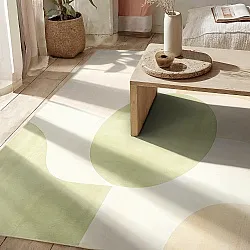 Tapete Wilton - Levin (verde/creme)