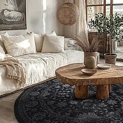 Tapete redondo - Peking Majestic (preto)