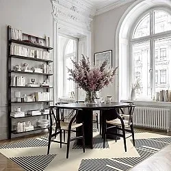 Tapete Wilton - Pucon (preto/creme)