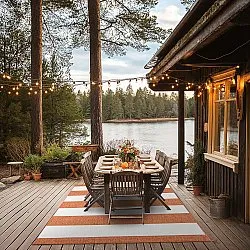 Tapete para interior e exterior - Santana (laranja)