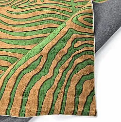 Tapete Wilton - Zebra (verde/laranja)