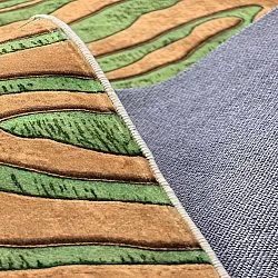 Tapete Wilton - Zebra (verde/laranja)