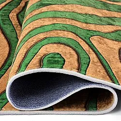 Tapete Wilton - Zebra (verde/laranja)