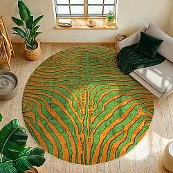 Tapete redondo - Zebra (verde/laranja)