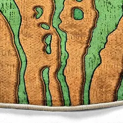 Tapete redondo - Zebra (verde/laranja)