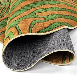 Tapete redondo - Zebra (verde/laranja)