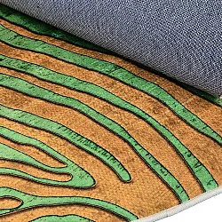 Tapete redondo - Zebra (verde/laranja)