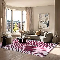 Tapete Wilton - Zebra (rosa)